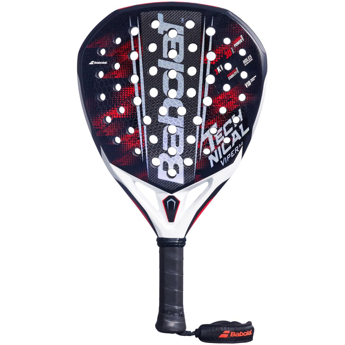 Amazon.com : Babolat Technical Viper 3.0 Padel Racket (Black/Red